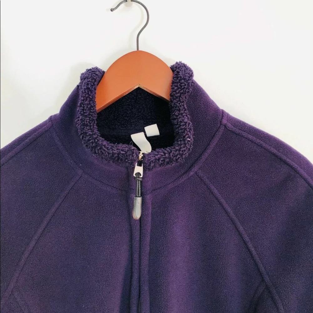 Green Tea fuzzy Sherpa lined zip fleece jacket - Picture 9 of 13